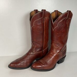 Vintage Tony Lama Cowboy Boots | Chocolate Cow | Men’s 11 D
